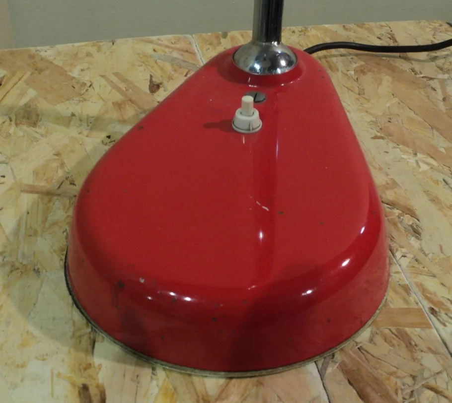 Clearance Pamono Adjustable Steel and Enamel Table Lamp from Seminara Torino, 1950s