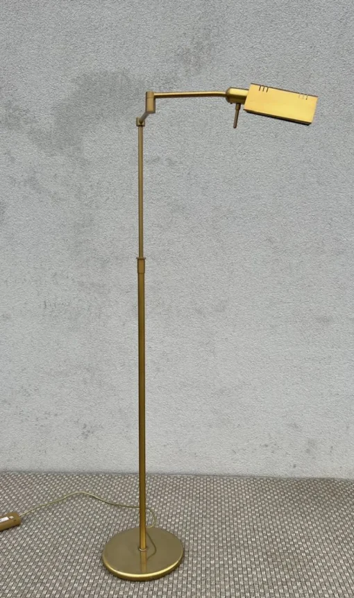 Best Pamono Adjustable Swing Arm Brass Floor Lamp from Holtkötter, 1970s