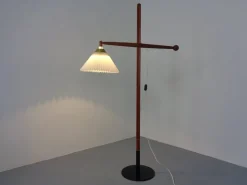 Sale Pamono Adjustable Teak Floor Lamp Model 325 by Vilhelm Wohlert for Le Klint, Denmark, 1950s