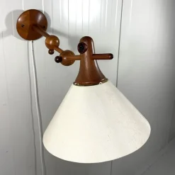Sale Pamono Adjustable Teak Wall Lamp from Dyrlund, Denmark, 1960s