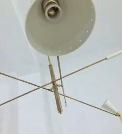 New Pamono Adjustable Three-Arm Chandelier by Silvio Piattelli