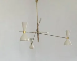New Pamono Adjustable Three-Arm Chandelier by Silvio Piattelli