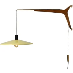 Hot Pamono Adjustable Wall Lamp in Wood from Stilnovo, Italy, 1950s