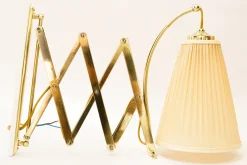 Discount Pamono Adjustable Wall Lamp with Fabric Shade, Vienna, 1950s