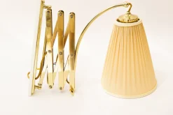 Discount Pamono Adjustable Wall Lamp with Fabric Shade, Vienna, 1950s