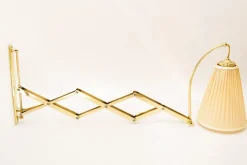 Discount Pamono Adjustable Wall Lamp with Fabric Shade, Vienna, 1950s