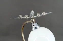 Pamono Airplane Lamp in Chrome and Aluminum, 1930s