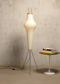 Hot Pamono Akari Model 14a Light Sculpture in Washi Paper and Bamboo by Isamu Noguchi