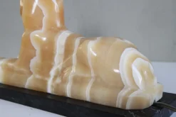 Discount Pamono Alabaster and Marble Sphynx Lamp, 1930s