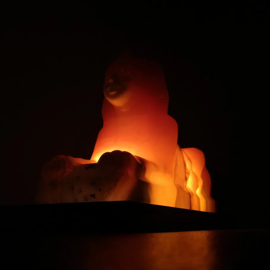 Discount Pamono Alabaster and Marble Sphynx Lamp, 1930s