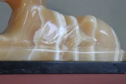 Discount Pamono Alabaster and Marble Sphynx Lamp, 1930s