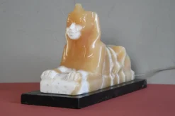Discount Pamono Alabaster and Marble Sphynx Lamp, 1930s