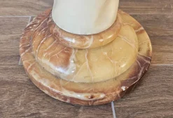 Hot Pamono Alabaster and Marble Twisted Column Shaped Floor Lamps, France, 1960s, Set of 2