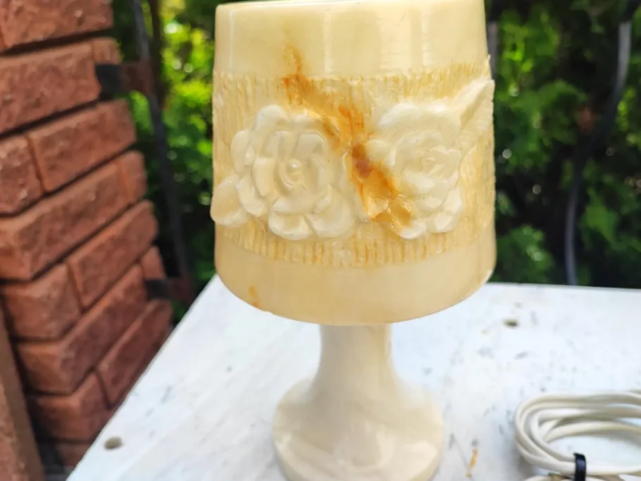 New Pamono Alabaster Study Lamp, 1970s