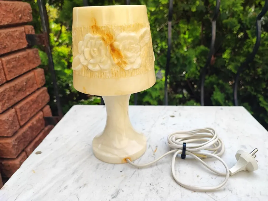 New Pamono Alabaster Study Lamp, 1970s