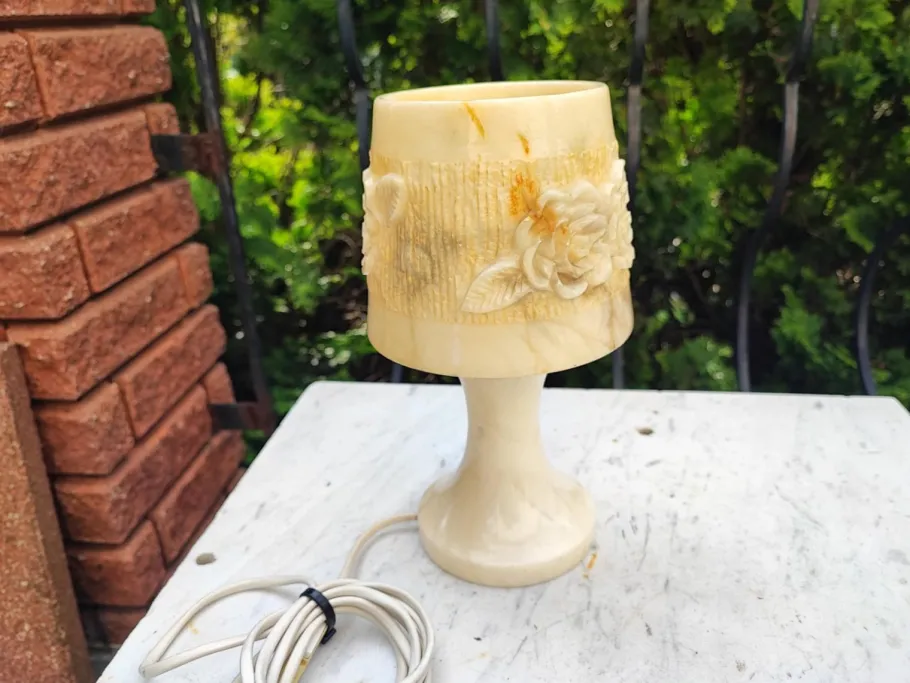 New Pamono Alabaster Study Lamp, 1970s