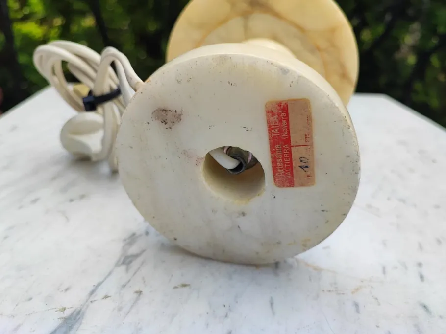 New Pamono Alabaster Study Lamp, 1970s