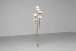 New Pamono Alberello Floor Lamp in Marble and Brass from Stilnovo, Italy, 1960s