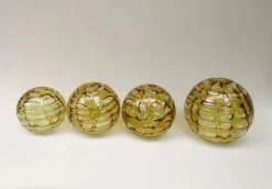 Discount Pamono Amber and Clear Glass and Brass Cascade Ceiling Lamp from Doria Leuchten, 1970s