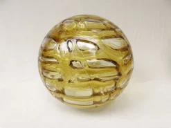 Discount Pamono Amber and Clear Glass and Brass Cascade Ceiling Lamp from Doria Leuchten, 1970s