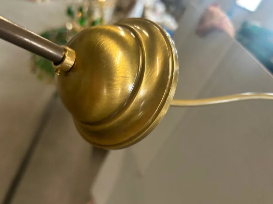 Hot Pamono Amber Lantern with Brass Frame, 1988