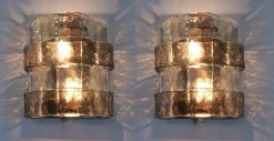 Best Pamono Amber Murano Glass and Chrome Wall Sconces by Carlo Nason for Mazzega, 1960s, Set of 2