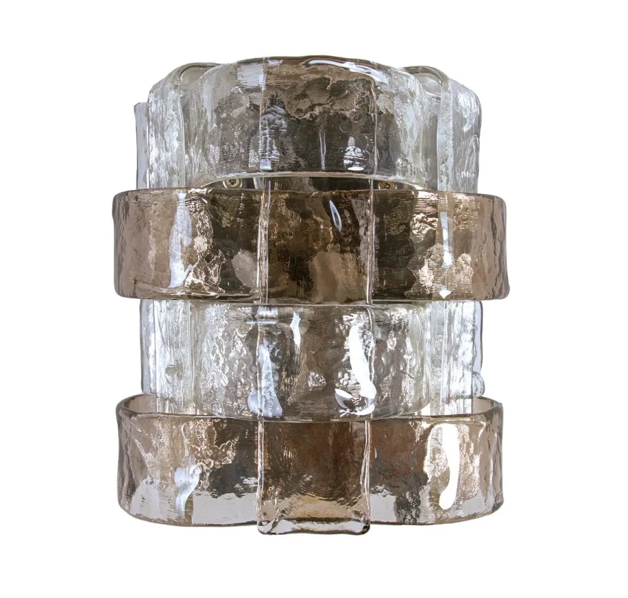 Best Pamono Amber Murano Glass and Chrome Wall Sconces by Carlo Nason for Mazzega, 1960s, Set of 2