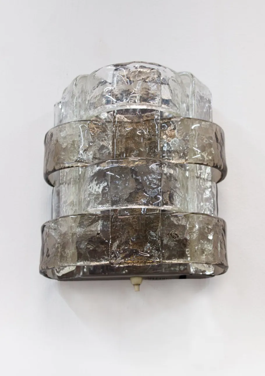 Best Pamono Amber Murano Glass and Chrome Wall Sconces by Carlo Nason for Mazzega, 1960s, Set of 2