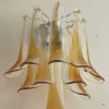 Clearance Pamono Amber Murano Wall Lamps from Mazzega, Set of 2