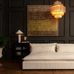 Discount Pamono Amber Palermo Chandelier from Pure White Lines