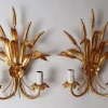 Sale Pamono American Regency Ear of Wheat Gilt Wall Lamps from Hans Kögl, 1960s, Set of 2