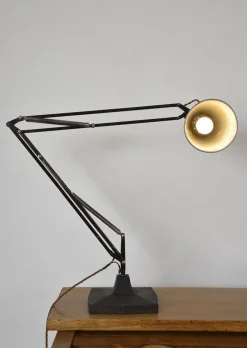 New Pamono Anglepoise No 1209 Draughtsmans Task Desk Lamp by Herbert Terry, England, 1940s