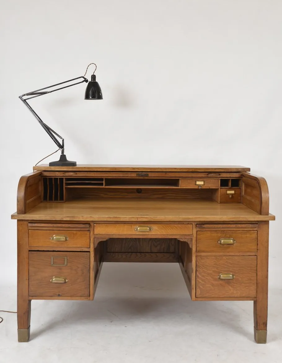 New Pamono Anglepoise No 1209 Draughtsmans Task Desk Lamp by Herbert Terry, England, 1940s