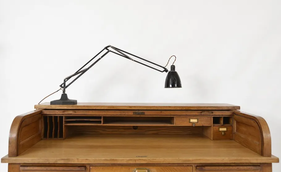 New Pamono Anglepoise No 1209 Draughtsmans Task Desk Lamp by Herbert Terry, England, 1940s
