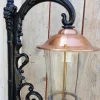 Pamono Antique Art Nouveau Black Copper Wall Lantern