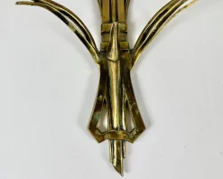 New Pamono Antique Art Nouveau Bronze Wall Sconces, France, 1900s, Set of 2