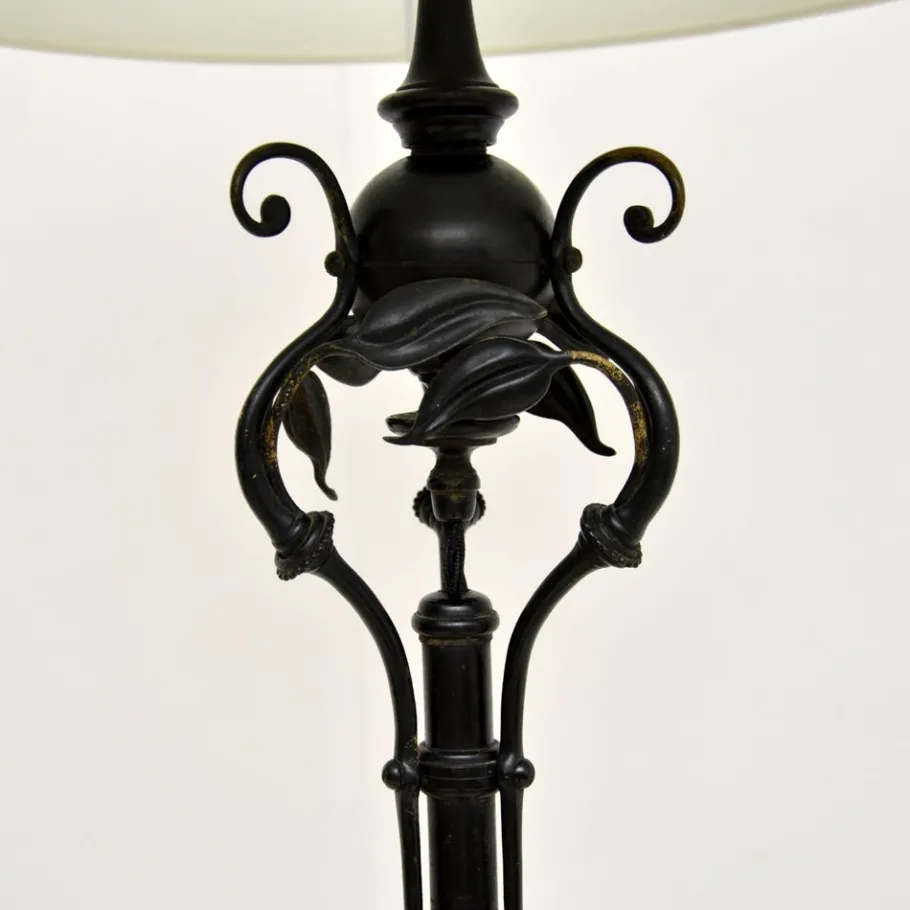 Best Pamono Antique Art Nouveau Iron Floor Lamp, 1900s