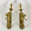 New Pamono Antique Baroque Gilded Bronze Angel Sconces, France, 1920s, Set of 2