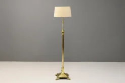 Pamono Antique Brass Standard Lamp, 1890