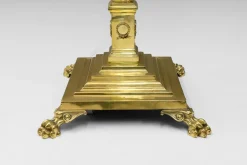Pamono Antique Brass Standard Lamp, 1890