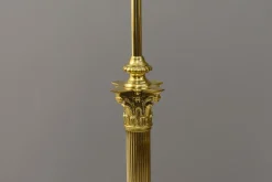 Pamono Antique Brass Standard Lamp, 1890