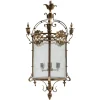 New Pamono Antique Bronze Hall Lantern, France