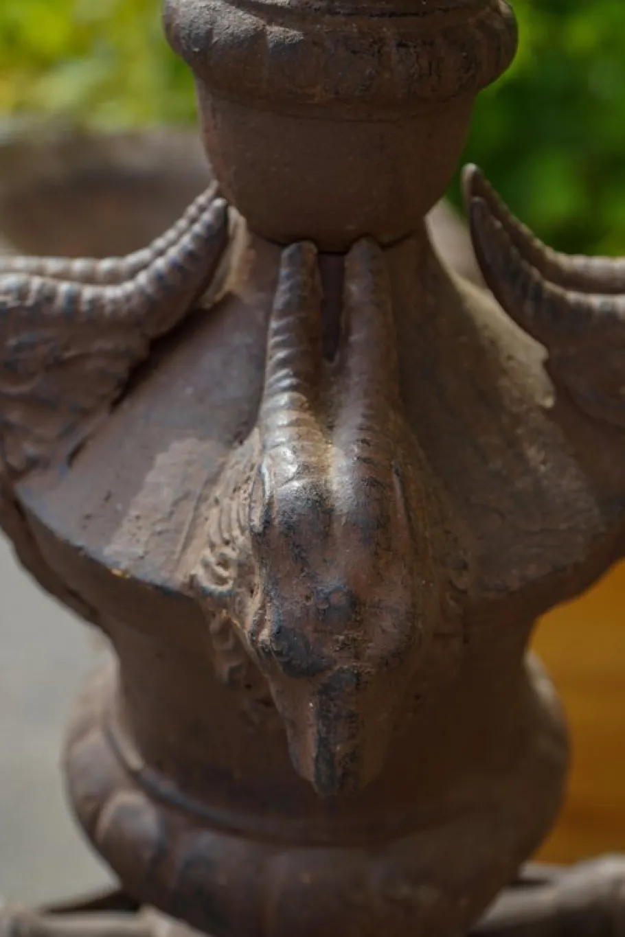 Outlet Pamono Antique Cast Iron Outdoor Candelabra Sculpture, 1890s