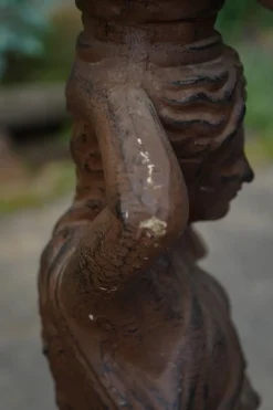 Outlet Pamono Antique Cast Iron Outdoor Candelabra Sculpture, 1890s