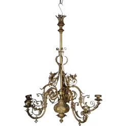 Hot Pamono Antique Chandelier in Gilt Bronze, 1880s