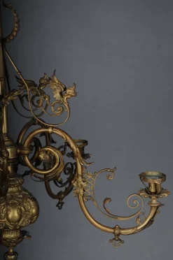 Hot Pamono Antique Chandelier in Gilt Bronze, 1880s