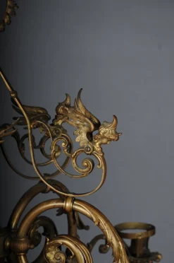 Hot Pamono Antique Chandelier in Gilt Bronze, 1880s