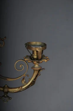 Hot Pamono Antique Chandelier in Gilt Bronze, 1880s