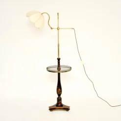 Pamono Antique Chinoiserie Lacquered Floor Lamp Table, 1900s
