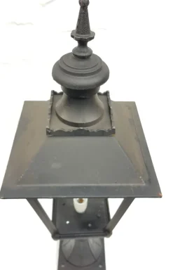 Outlet Pamono Antique Classic Victorian Cast Iron Pillar Lamp Lantern on Base Outdoor Lamp